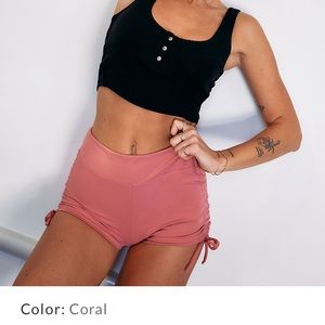 Free People Movement side tie shorts